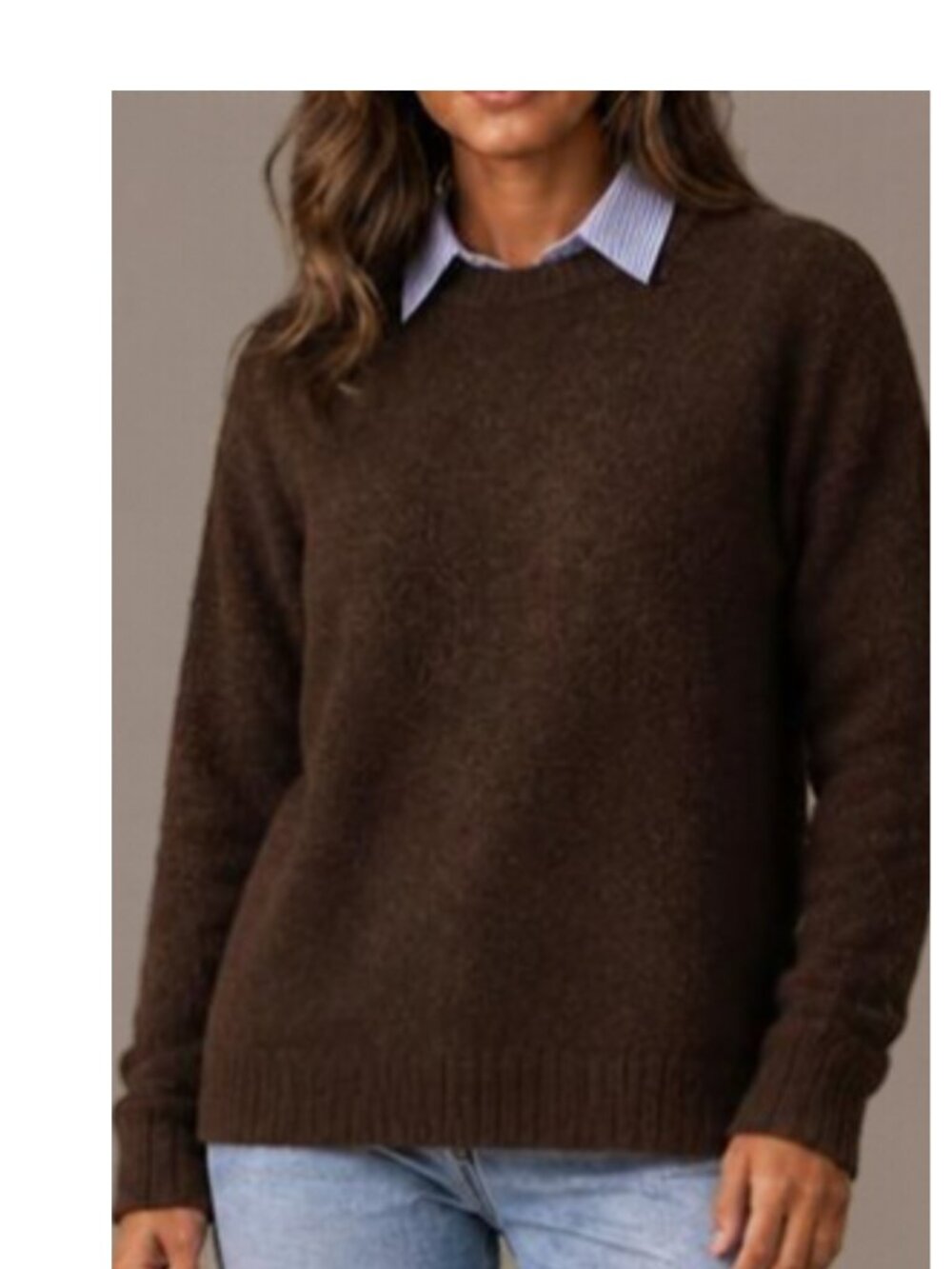 new Brown Crewneck Sweater  XL-XXL